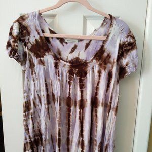 Boston Proper Lavendar Tie-Dye Blouse